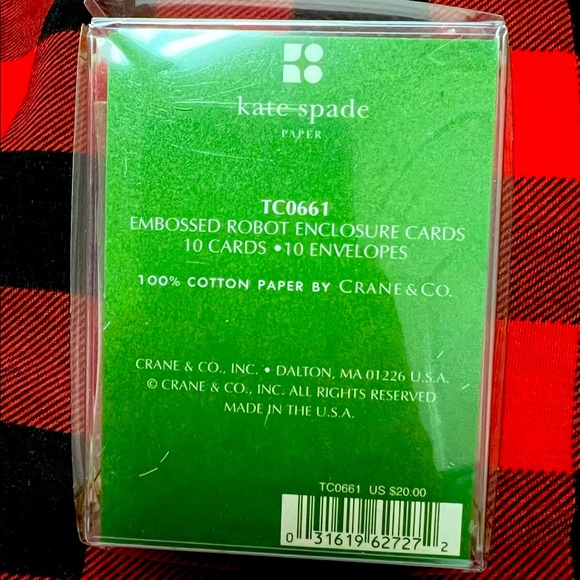 Kate Spade Embossed Robot Enclosure Cards - Picture 4 of 4